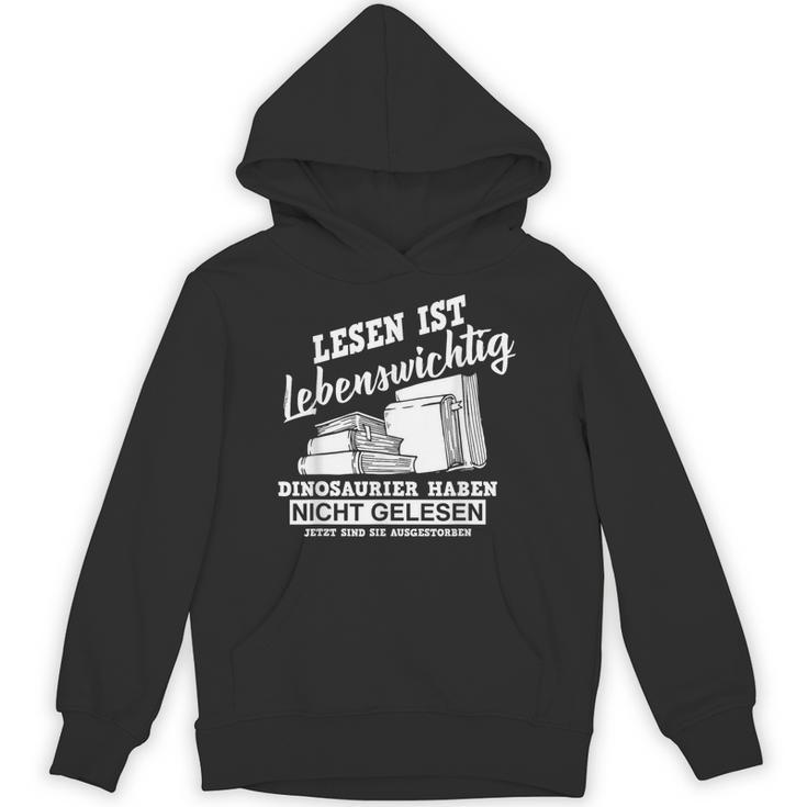 Reading Books Is Life Important Dinosaur Book Unisex Hoodie