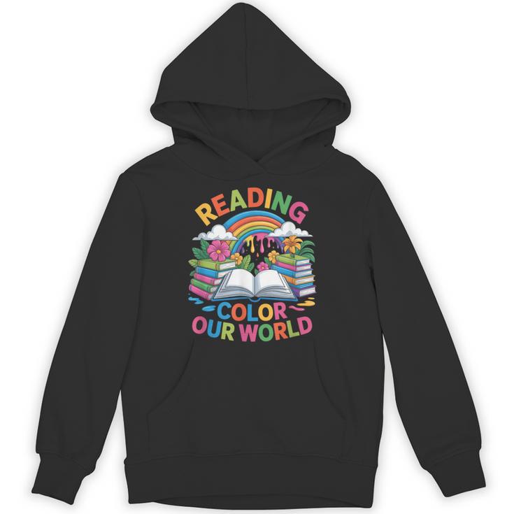 Reading Colors Our World Rainbow Books Kids Unisex Hoodie