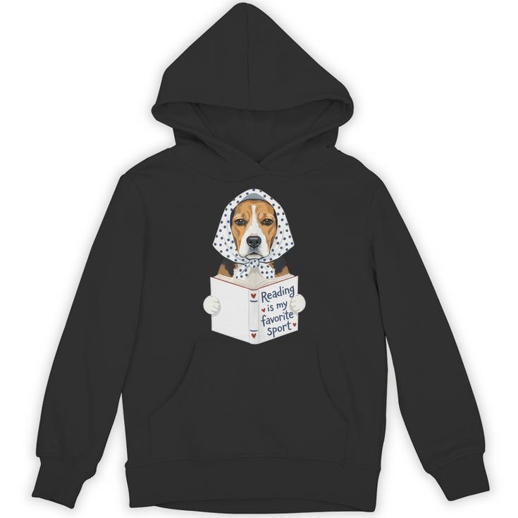 Reading Is My Favorite Sport Beagle Book Lover Unisex Hoodie
