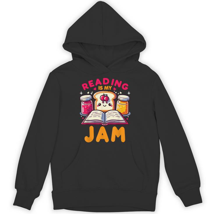 Reading Is My Jam Book Lover Kids Teacher Unisex Hoodie