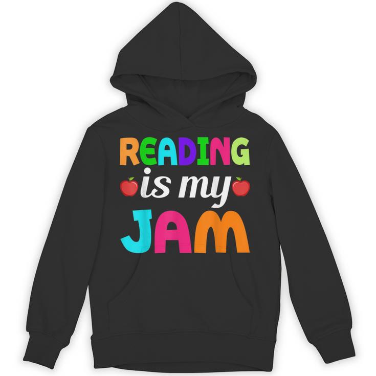 Reading Is My Jam Bookworm Books Teacher Bibliophile Men Women Kids Unisex Hoodie