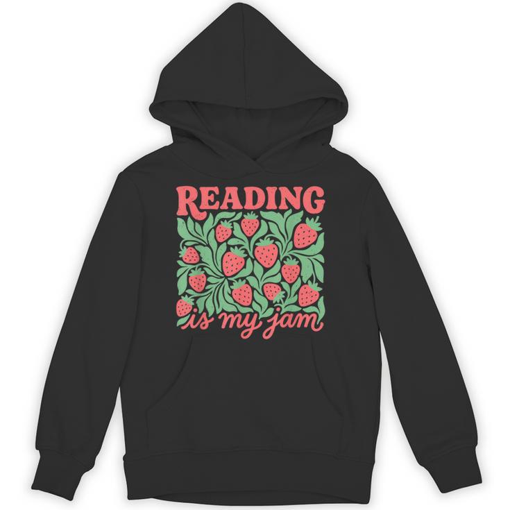 Reading Is My Jam Strawberry Bookish Book Lover Reader Nerd Unisex Hoodie