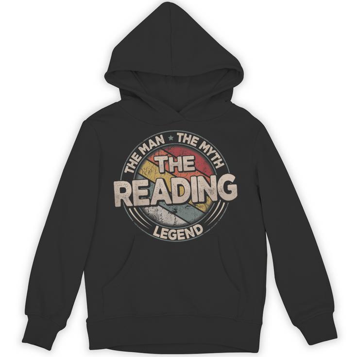The Reading Legend Retro Books Men Reading Unisex Hoodie
