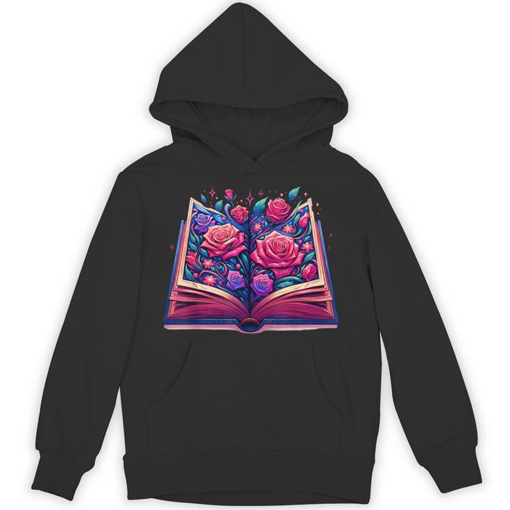 Reading Lover Librarian Book Lovers Flowers English Roses Unisex Hoodie