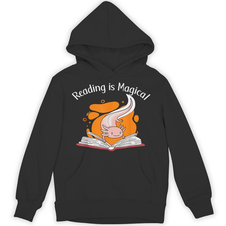 Reading Is Magical Book Lover & Axolotl Unisex Hoodie