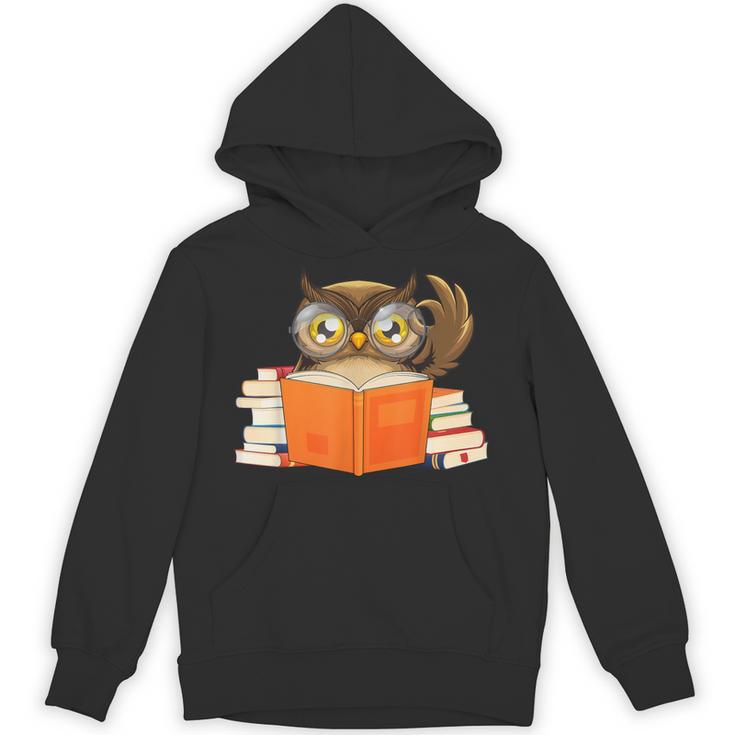 Reading Owl Art Men Women Kids Bookworm Book Lovers Unisex Hoodie
