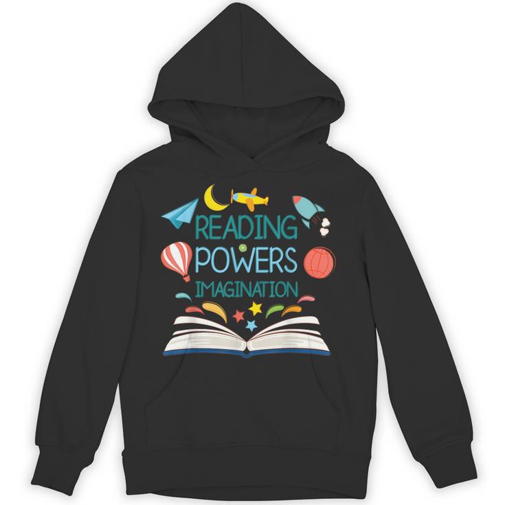 Reading Powers Imagination Books Bibliophile Teacher Men Women Kids Unisex Hoodie