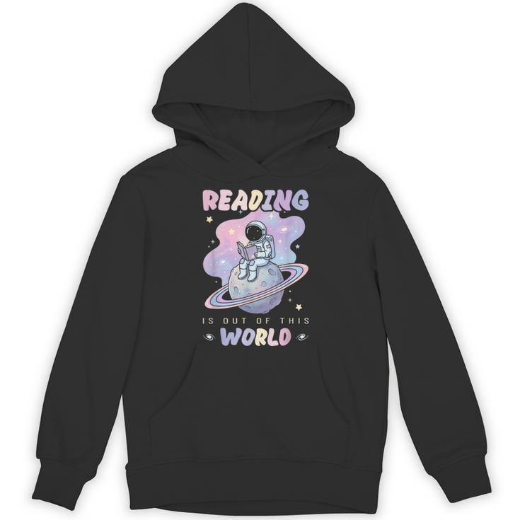Reading Is Out Of This World Astronaut Space Book Lover Unisex Hoodie