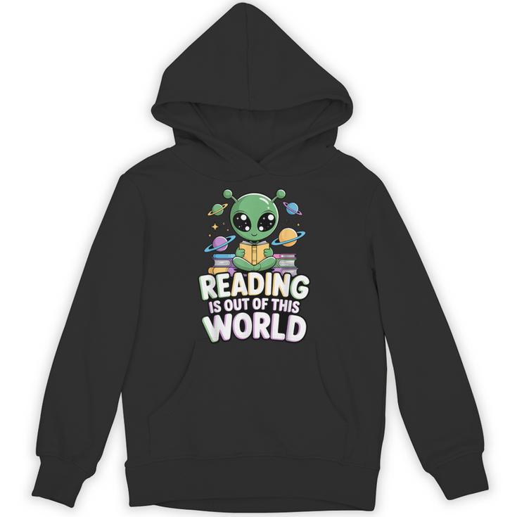 Reading Is Out Of This World Space Book Lover Bookworm Unisex Hoodie