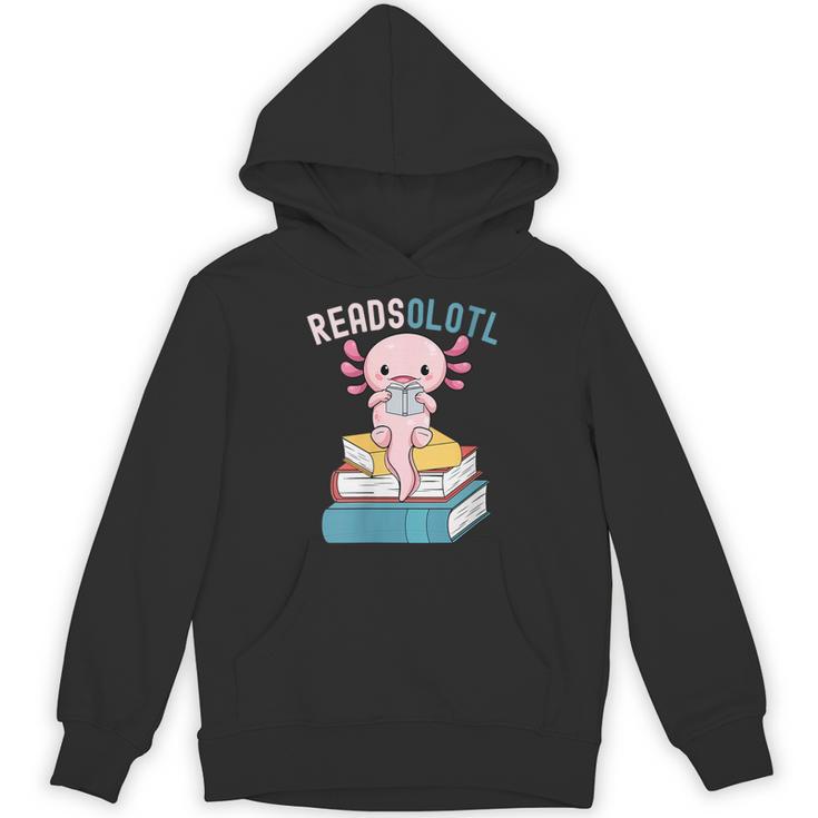 Reads Alotl Shirt Kids Readsolotl Read Axolotl Shirt Books Unisex Hoodie