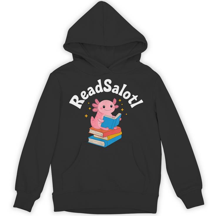 Readsalotl Axolotl Reading a Book Bookworm Unisex Hoodie
