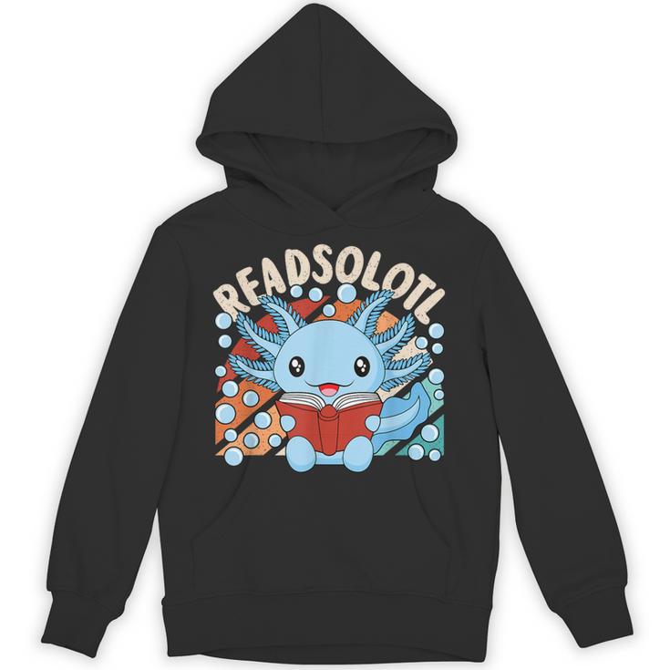 Readsolotl Axolotl Axolotl Lover Kawaii Reading Book Unisex Hoodie