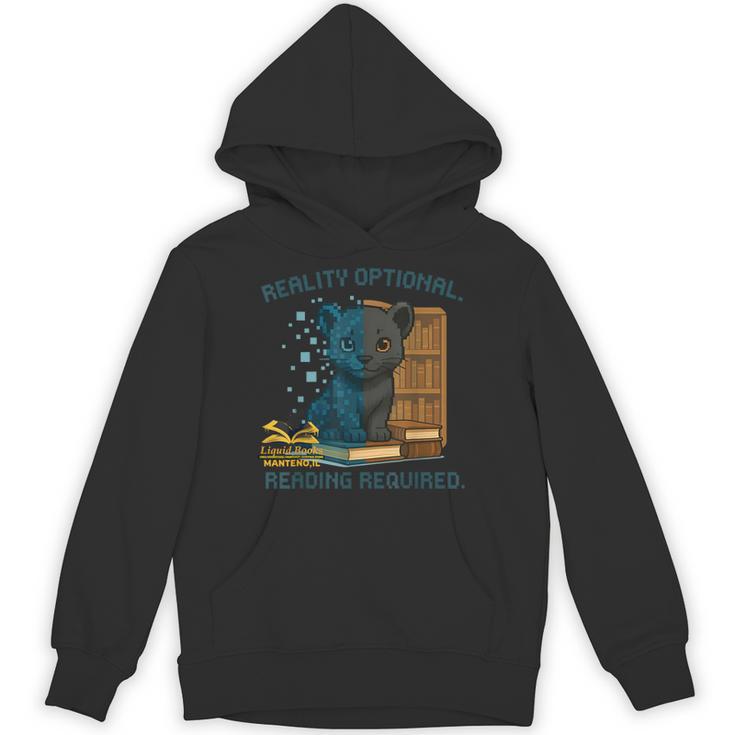 Reality Optional Reading Required Gamer Panther Book Unisex Hoodie