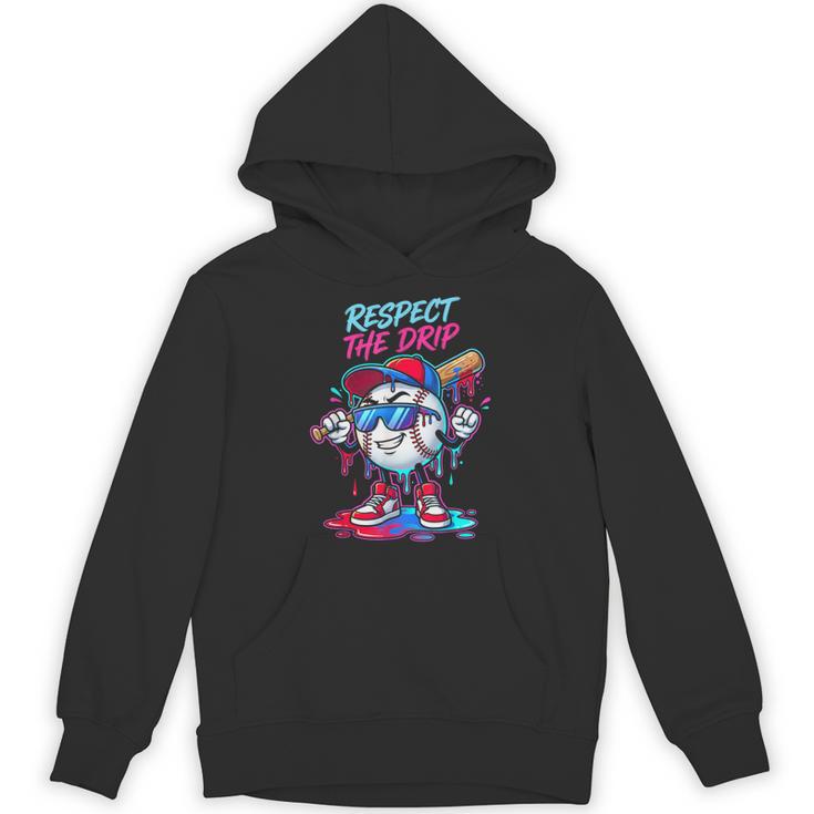 Respect The Drip Baseball Bat Sunglasses Mascot Unisex Hoodie