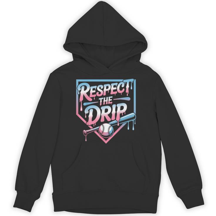 Respect The Drip Baseball Player Unisex Hoodie