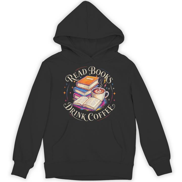 Retro Book Lover Coffee Drinking Reading Librarian Readers Unisex Hoodie