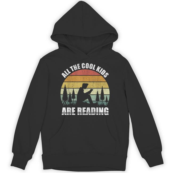 Retro All The Cool Kids Are Reading Book Shirt Vintage Unisex Hoodie