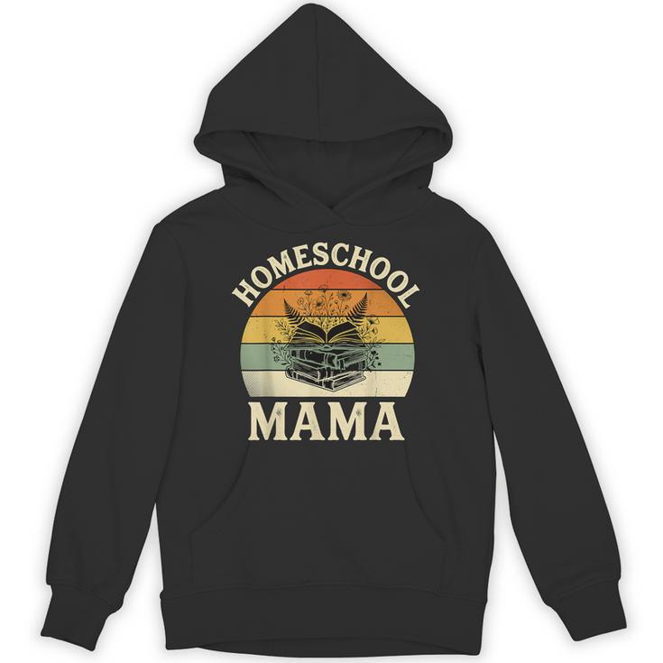 Retro Floral Homeschool Mama Wildflower Book Stack Aesthetic Unisex Hoodie