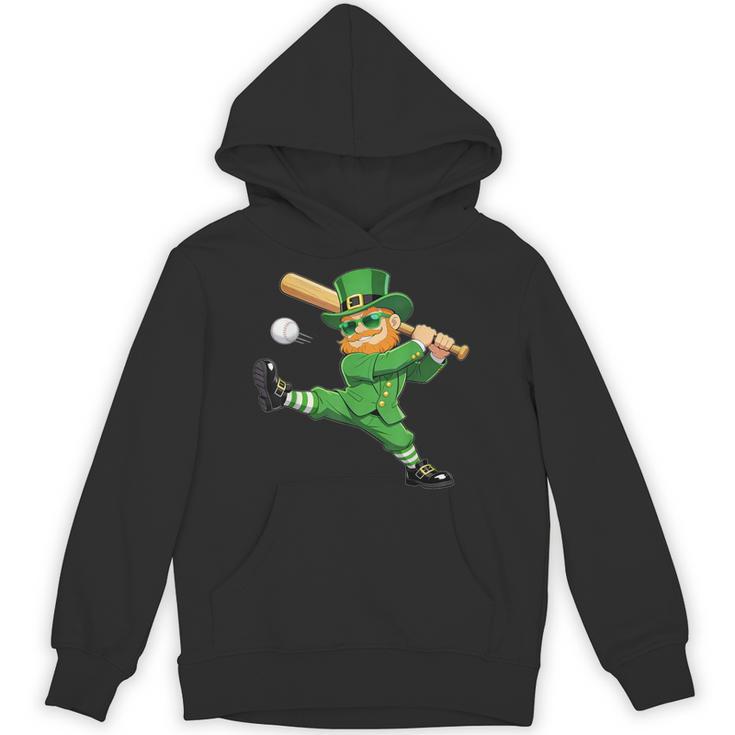 Retro Leprechaun Baseball St Patricks Day Sport Men Boy Kids Unisex Hoodie