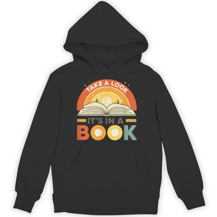 Retro Open Book Rainbow Reading Graphic Unisex Hoodie