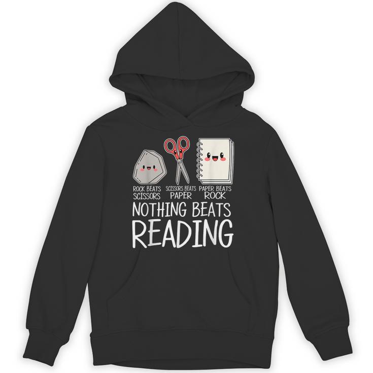 Rock Paper Scissors Nothing Beats Reading Book Lover Humor Unisex Hoodie Rock Paper Scissors Nothing Beats Reading Book Lover Humor Unisex Hoodie
