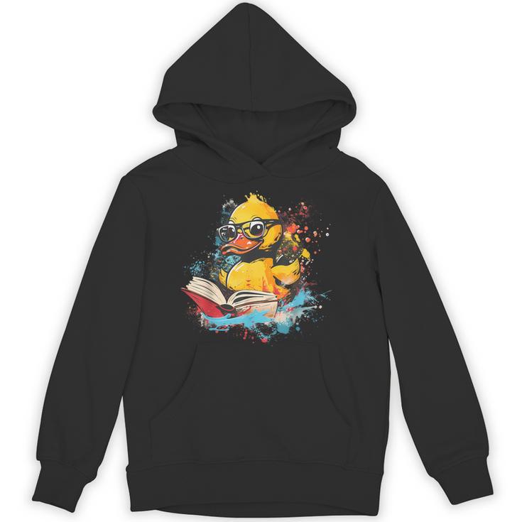 Rubber Duck Reading Book Rubber Duckie Rubber Duckling Unisex Hoodie