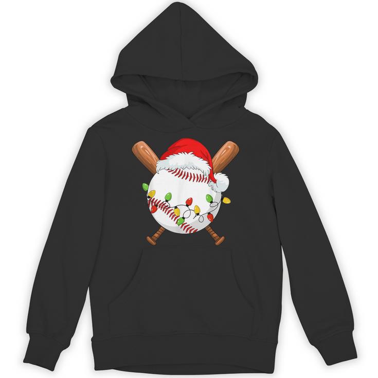 Santa Sports For Men Boys Christmas Baseball Player Unisex Hoodie