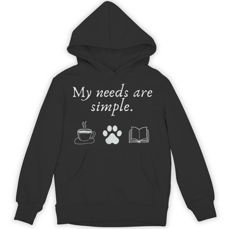 Saying My Needs Is Basic シンプル コーヒー 犬 読書趣味 パーカー