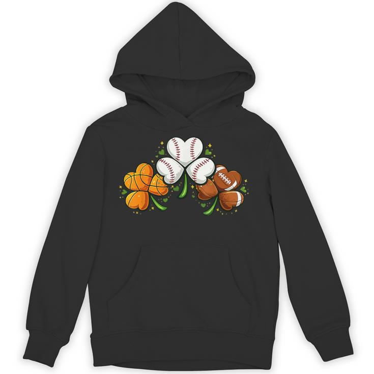 Shamrock Baseball Basketball Football St Patricks Day Unisex Hoodie