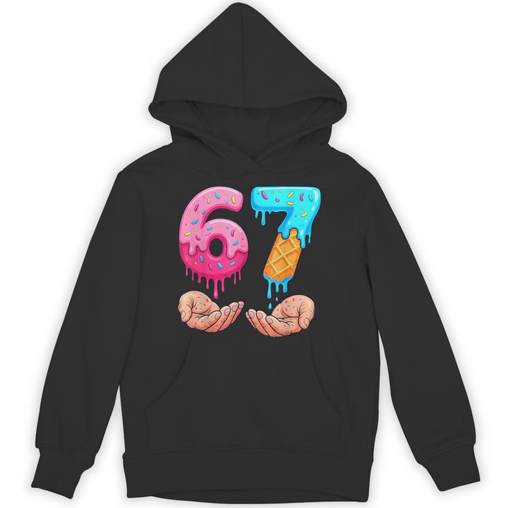 Six Seven 6-7 Baseball Ice Cream Drip 67 Meme Hands Unisex Hoodie