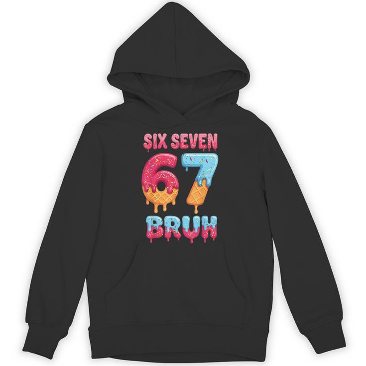 Six Seven Bruh 67 Ice Cream Drip Baseball For Men Women Kids Unisex Hoodie