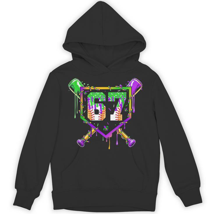 Six Seven Mardi Gras Baseball Sports Party Unisex Hoodie