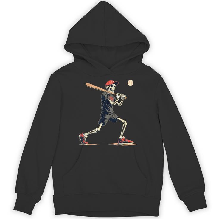 Skeleton Baseball Halloween Costume Men Boys Kids Unisex Hoodie