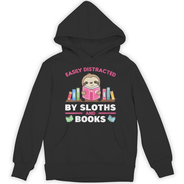 Sloths And Books Saying With Book And Sloth Unisex Hoodie