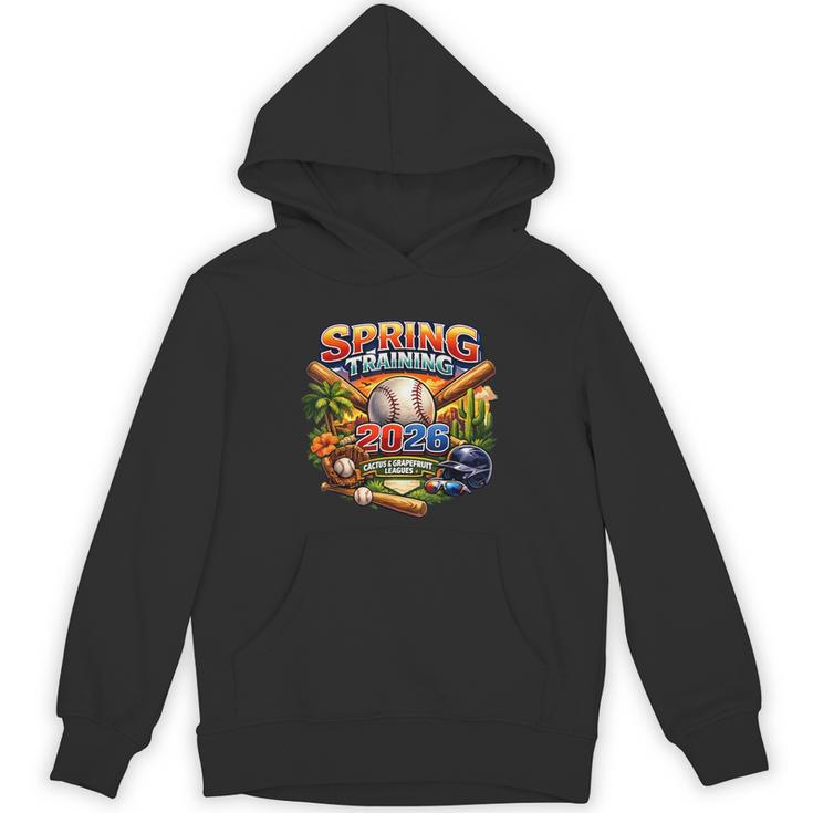 Spring Training 2026 Baseball Fan Retro Palm Cactus Unisex Hoodie