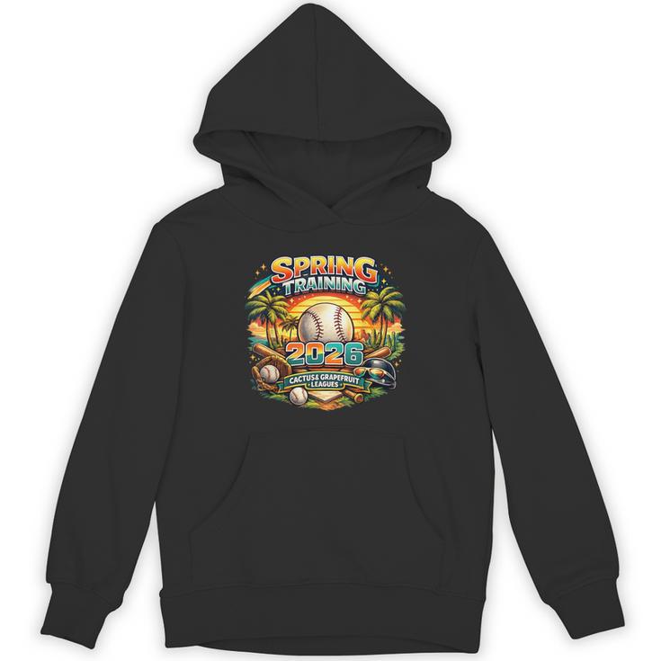 Spring Training 2026 Retro Baseball Palm Cactus Unisex Hoodie