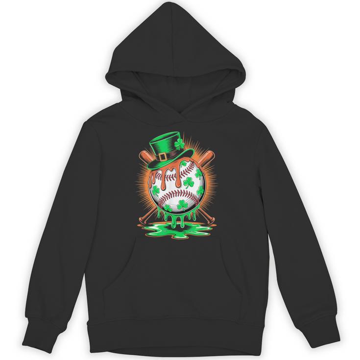 St Patrick Day Baseball Drip Ice Cream Kids Boys Men Unisex Hoodie