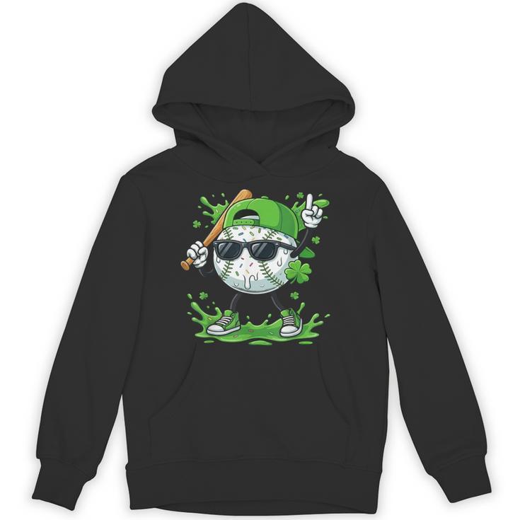 St Patrick Day Baseball Drip Ice Cream Baseball Player Men Unisex Hoodie