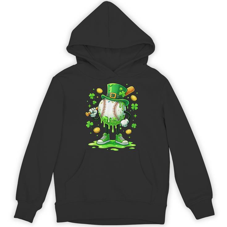 St Patrick Day Baseball Drip Ice Cream Baseball Unisex Hoodie