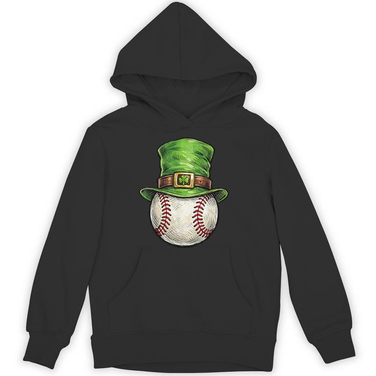 St Patricks Day Baseball Player Leprechaun Hat Men Boys Kids Unisex Hoodie