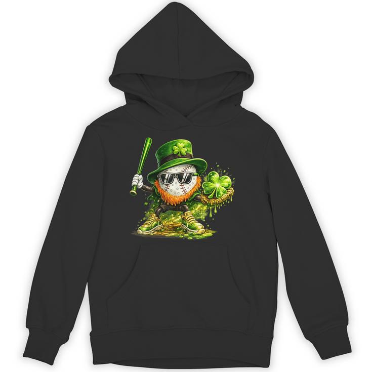 St Patrick’s Day Baseball Shamrock Player Unisex Hoodie