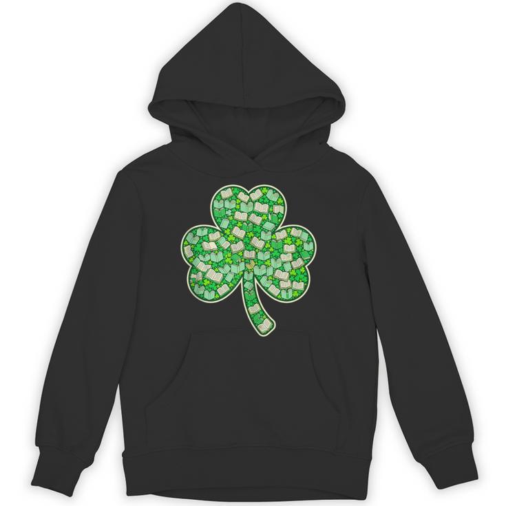 St Patricks Day Bookworm Shamrock Book Lover Unisex Hoodie