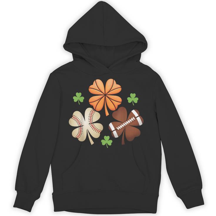 St Patricks Day Shamrock Basketball Baseball Irish Boys Men Unisex Hoodie