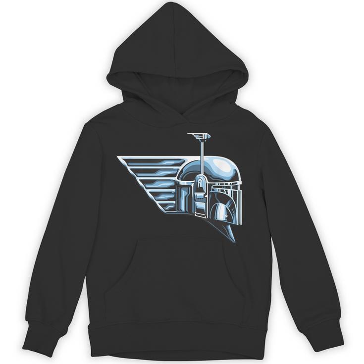 Star Wars The Book Of Boba Fett Chrome Helmet Logo Unisex Hoodie