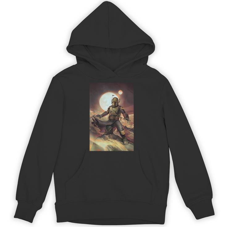 Star Wars The Book Of Boba Fett Combat Pose Portrait Unisex Hoodie