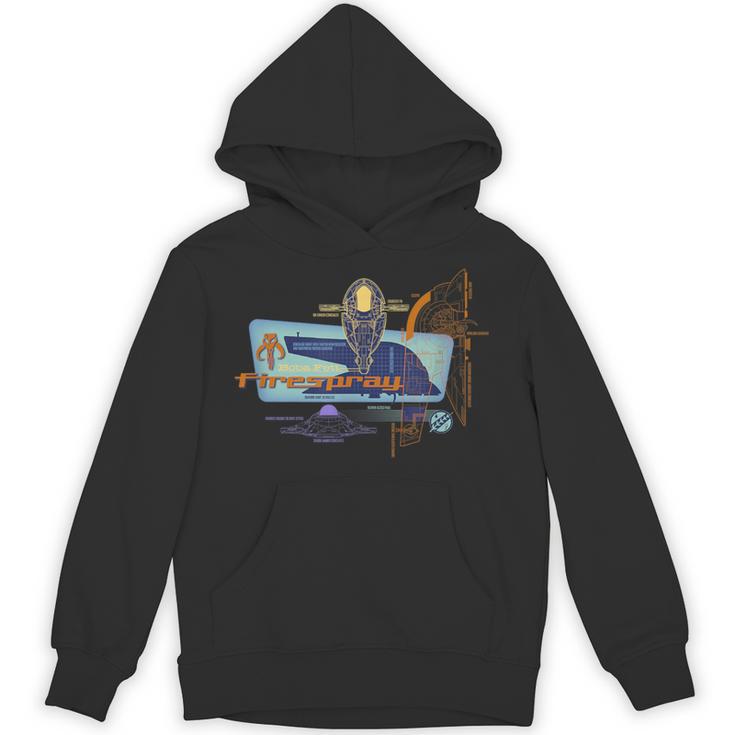 Star Wars The Book Of Boba Fett Firespray Schematic Unisex Hoodie