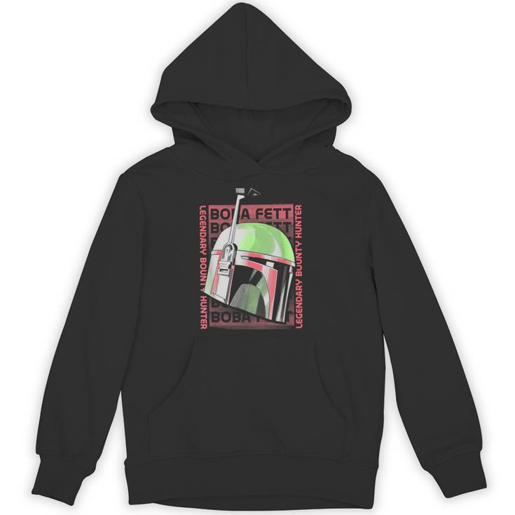 Star Wars The Book Of Boba Fett Helmet Text Stack Unisex Hoodie