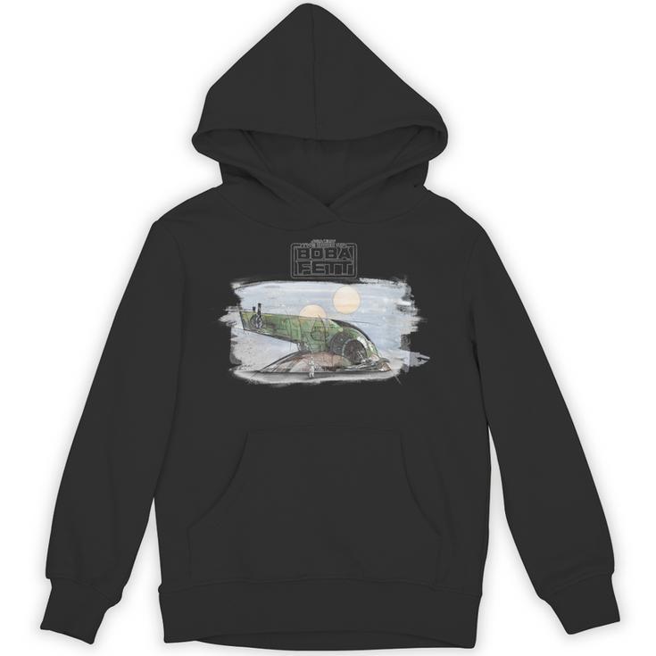 Star Wars The Book Of Boba Fett Slave 1 Portrait Unisex Hoodie