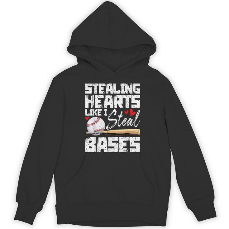 Stealing Hearts Like I Steal Bases Baseball Valentines Unisex Hoodie