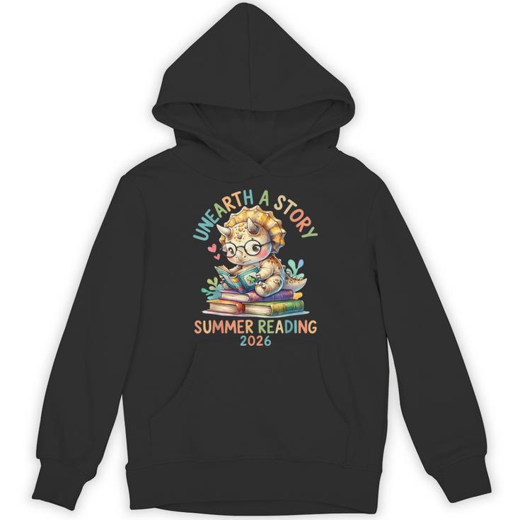 Summer Reading 2026 Books Dino Kids Librarian Tees Unisex Hoodie